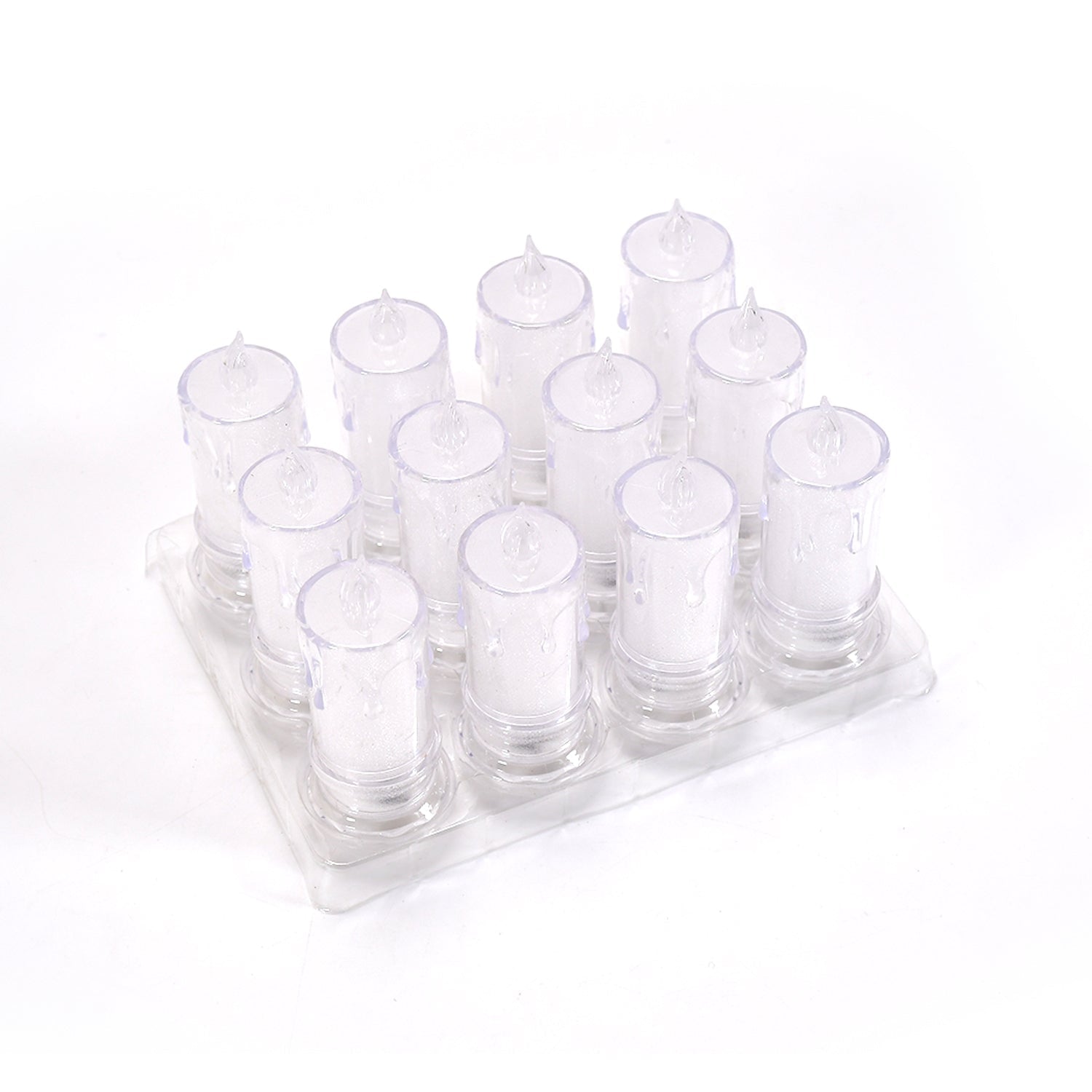 Flameless candles with a melted look for decoration. Flameless candles with a melted look for decoration.